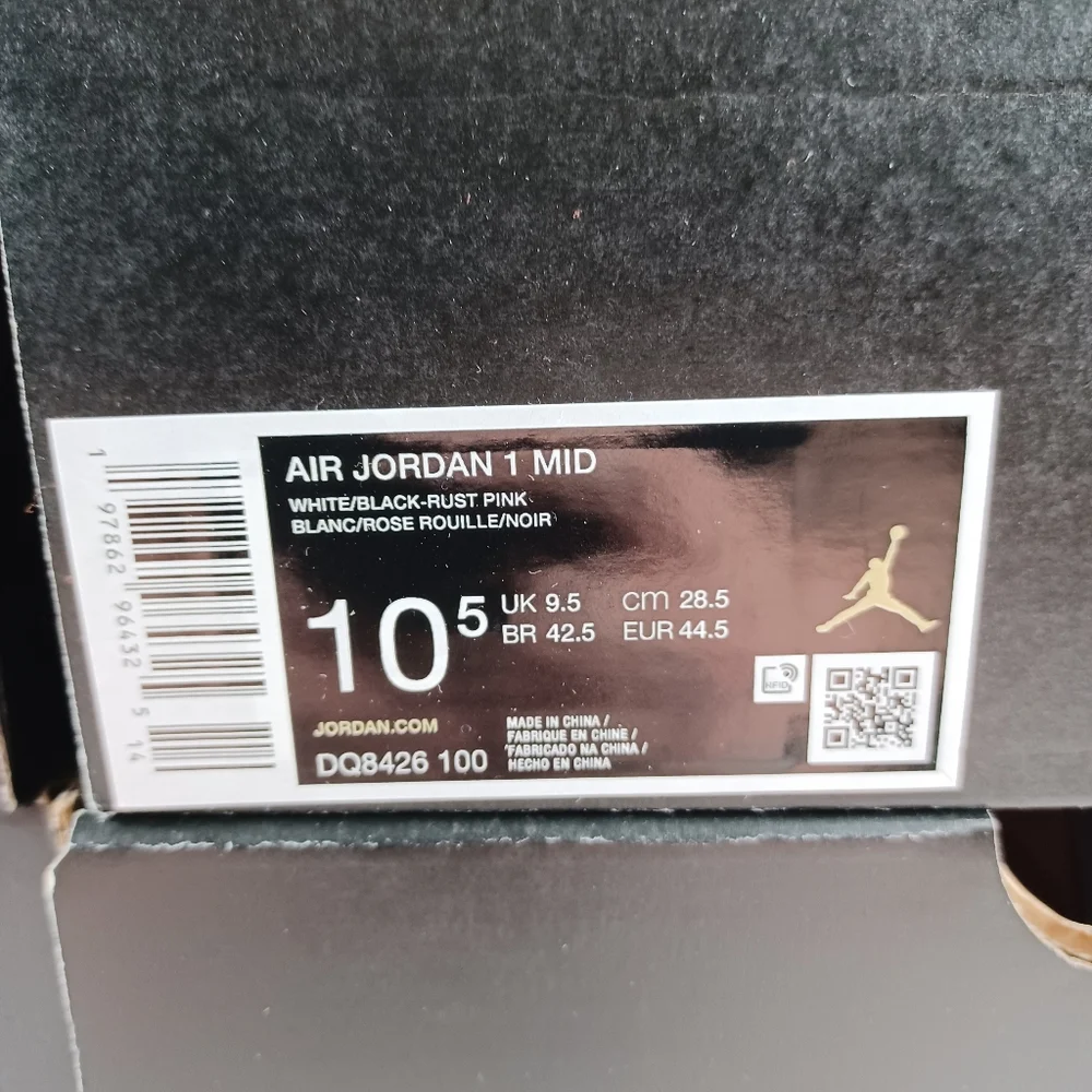 Nike Air Jordan 1 Mid Sneakers Shoes Black Coral